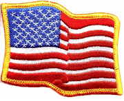 US Wavy Flag Patch