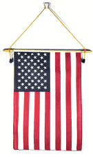 American Flag Classroom Flag Banner - 12"x18"