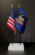 Utah - Old Design and US Flag Desk Set