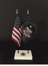Utah - Old Design and US Flag Executive Desk Set