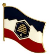 Utah Flag Lapel Pins - Single New 2024 Version