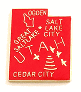 Utah Map Lapel Pin 