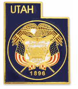 Utah Map Lapel Pin - Updated Version