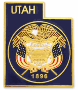 Utah Map Lapel Pin - Updated Version