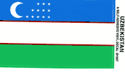 Uzbekistan Flag Decal Sticker