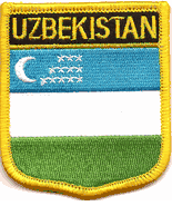 Uzbekistan Flag Shield Patch