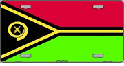 Vanuatu Flag License Plate