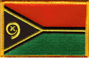 Vanuatu Flag Patch - Rectangle