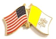 Vatican City Flag Lapel Pin - Double