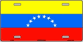 Venezuela Flag License Plate