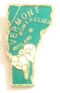 Vermont Map Lapel Pin 