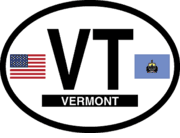 Vermont Flag It Oval Decal