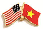 Vietnam Flag Lapel Pin - Double