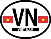 Vietnam Flag It Oval Decal