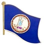 Virginia Flag Lapel Pin - Single