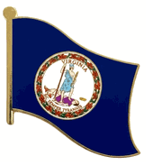 Virginia Flag Lapel Pin - Single