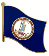 Virginia Flag Lapel Pin - Single