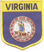 Virginia Flag Patch - Shield