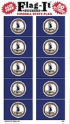 Virginia Flag Stickers 50 Stickers per Package