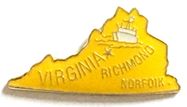 Virginia Map Lapel Pin 