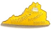Virginia Map Lapel Pin 