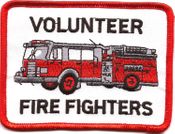 Volunteer Fire Fighter Flag Patch