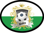 Wales Soccer Flag It Oval Decal