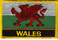 Wales Flag Patch with Name