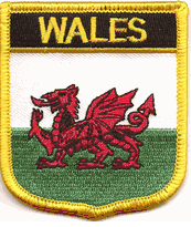 Wales Flag Shield Patch