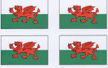 Wales Flag Stickers - 50 per sheet