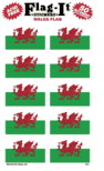 Wales Flag Stickers - Welsh Flag Stickers - 50 per pkg.