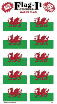 Wales Flag Stickers - Welsh Flag Stickers - 50 per pkg.