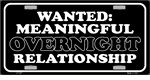 Wanted, Meaningful Overnight Relationship