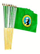 Washington 12" x 18" Miniature Stick Flags
