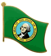 Washington Flag Lapel Pin - Single