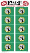 Washington Flag Stickers 50 Stickers per package 