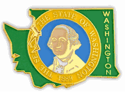 Washington Map Lapel Pin - Updated Version