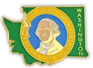 Washington Map Lapel Pin - Updated Version