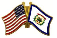 West Virginia Flag Lapel Pin - Double