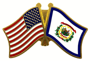 West Virginia Flag Lapel Pin - Double