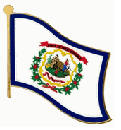 West Virginia Flag Lapel Pin - Single