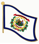West Virginia Flag Lapel Pin - Single