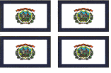 West Virginia Flag Stickers