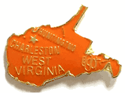 West Virginia Map Lapel Pin