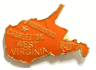 West Virginia Map Lapel Pin