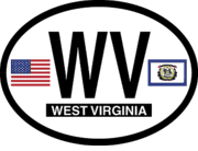 West Virginia Flag It Oval Decal