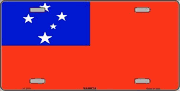 Western Samoa Flag License Plate