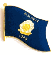 Wisconsin Flag Lapel Pin - Single