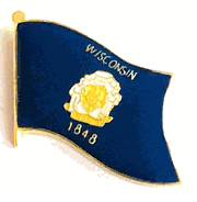 Wisconsin Flag Lapel Pin - Single