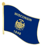 Wisconsin Flag Lapel Pin - Single